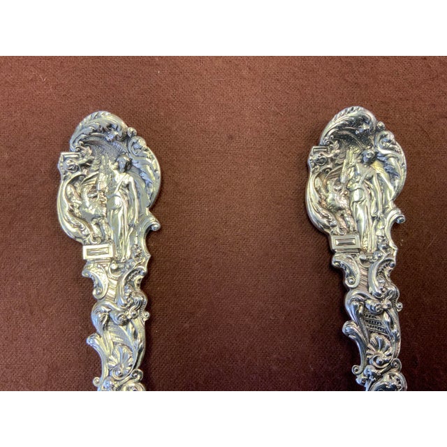 Art Nouveau 20th Century Sterling Silver Gorham Versailles Pattern Serving Utensil Set For Sale - Image 3 of 9