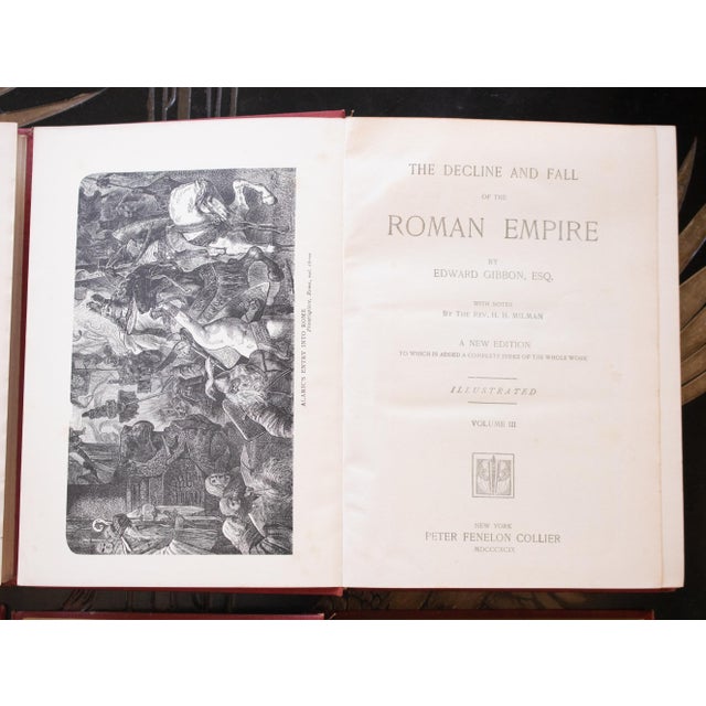 1899 Edward Gibbon "The Decline and Fall of the Roman Empire", Complete Set of 6 Volumes For Sale - Image 10 of 18