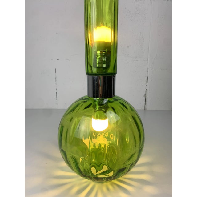 Large Mid-Century Green Glass Tube Pendant from Staff Leuchten, 1960s-1970s For Sale - Image 13 of 15