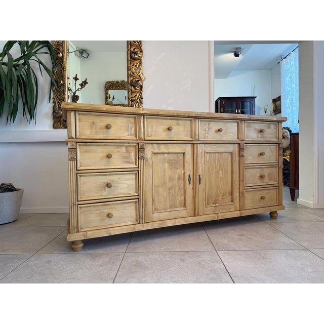 Rustic Farmhouse Chest of Drawers in Pine For Sale - Image 3 of 15