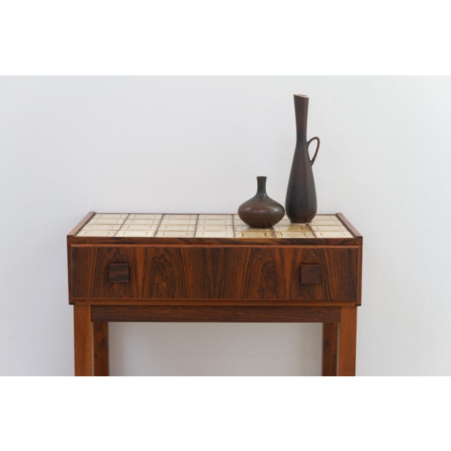 Danish Modern Rosewood and Tile Hallway Dresser, 1960s For Sale - Image 6 of 16