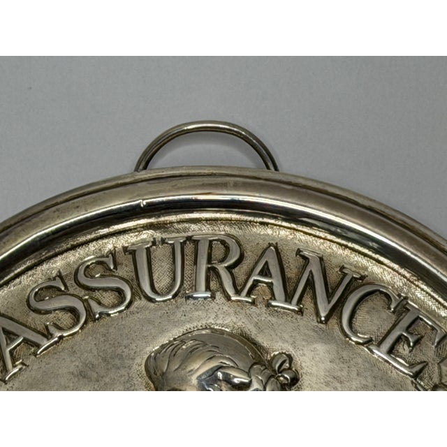 Traditional George III London Assurance Britannia Plaque – Hallmarked Sterling Silver, Hennell Family, London, Circa 1801 For Sale - Image 3 of 18