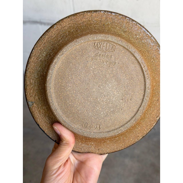 1970s Mid-Century Modern Danish Axella Ceramic Circle Motif Plate For Sale - Image 9 of 10