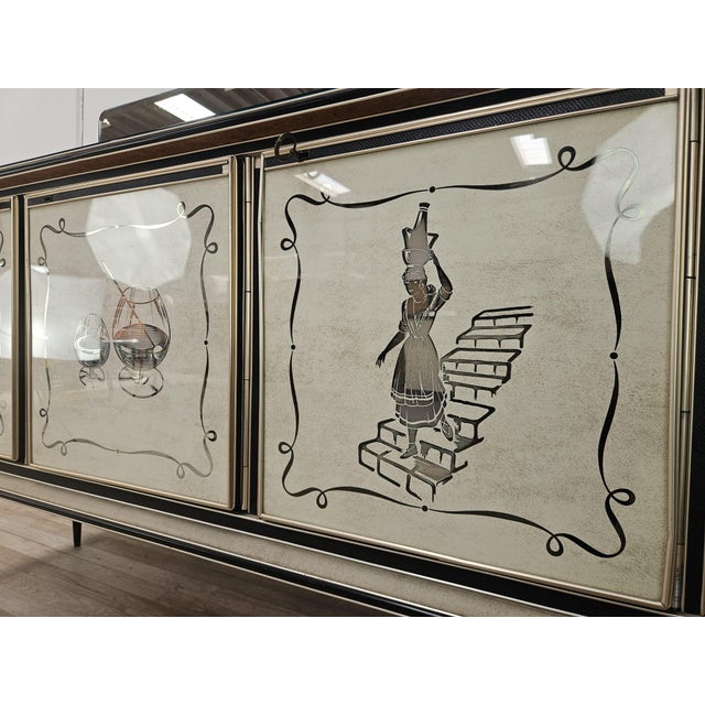 Three-Door Sideboard with Mirror by Umberto Mascagni, 1950 For Sale - Image 15 of 18