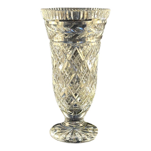 Waterford Master Cutter Crystal Vase 7" – Vintage Irish Cut Glass #207-525 Glandore Style For Sale
