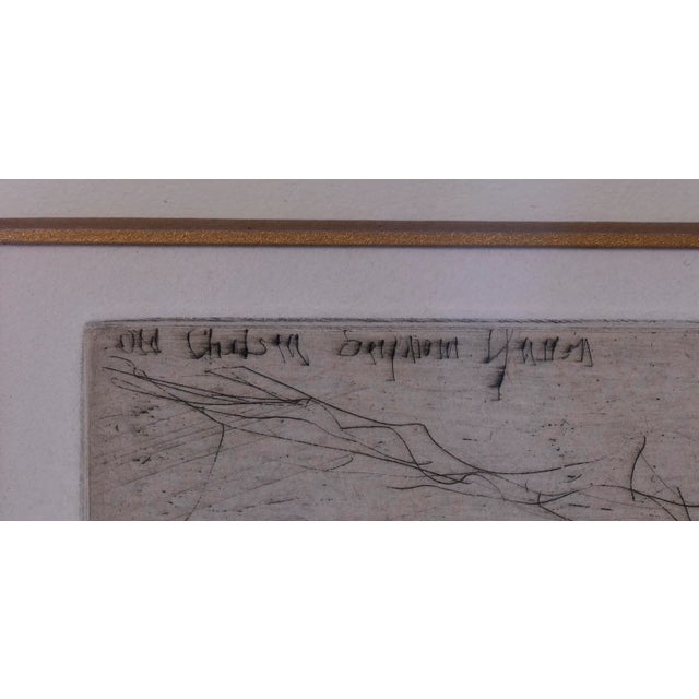 Black Sir Francis Seymour Haden (1818-1910. British) "Old Chelsea Church" Etching For Sale - Image 8 of 9