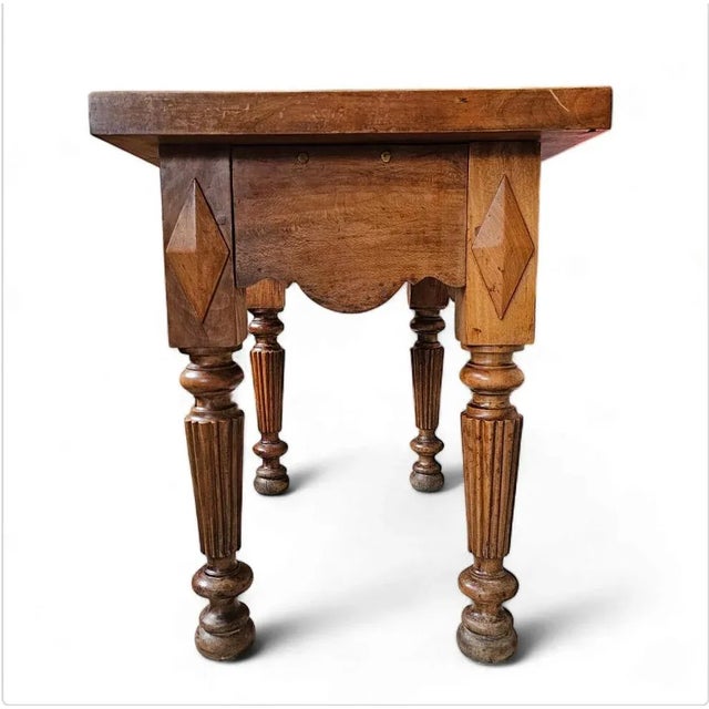 French Provincial Early 20th Century French Provincial Walnut Side Table For Sale - Image 3 of 5
