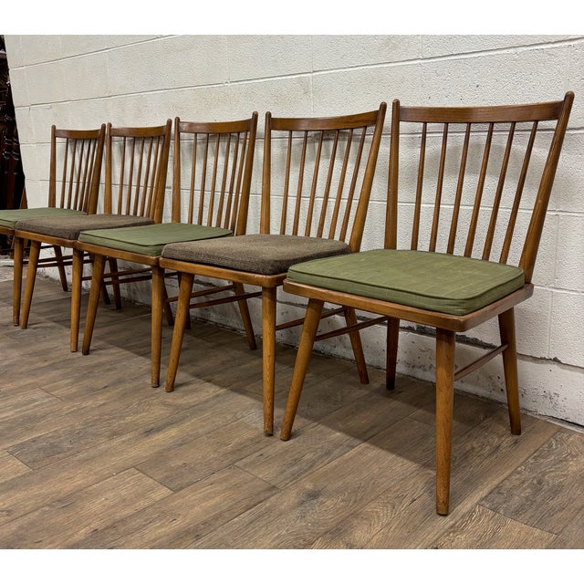 Vintage Mid Century Modern MCM Conant Ball Style Dining Side Chairs - Set of 5 For Sale - Image 11 of 13