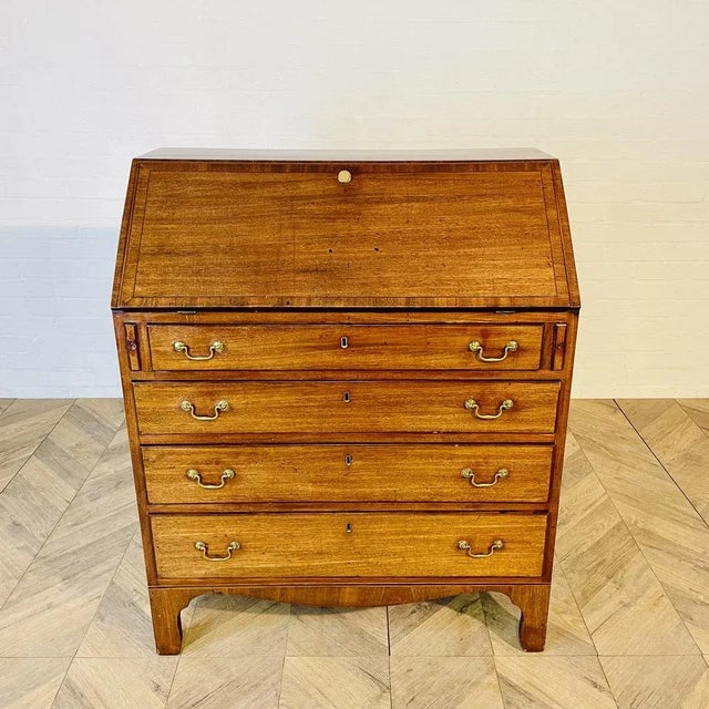 English Mahogany Secretaire, 19th Century For Sale - Image 9 of 11