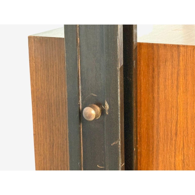 Italian Modern, Floor to Ceiling Bookcase, Stained Wood, Glass, Italy, 1940s For Sale - Image 13 of 18