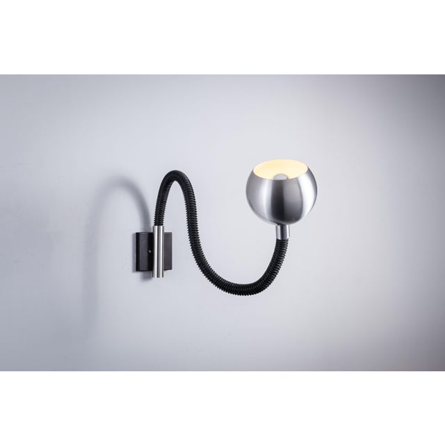 1960s Serpent Wall Lamp by Martine Le Forestier for Raak Amsterdam, 1968 For Sale - Image 5 of 15