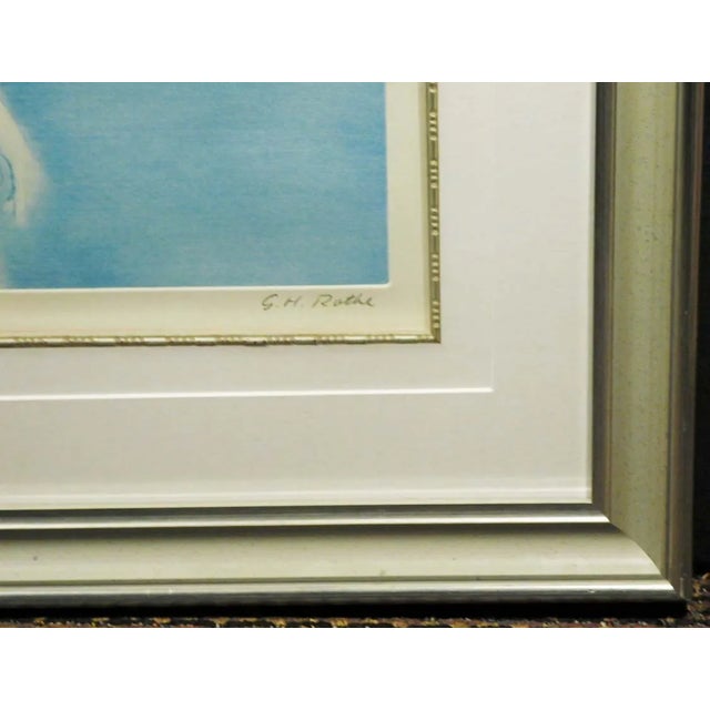 Impressionist G H Rothe Pas De Deux 1977 Hand Signed Art Limited Edition Ballet Dancer Framed For Sale - Image 3 of 6