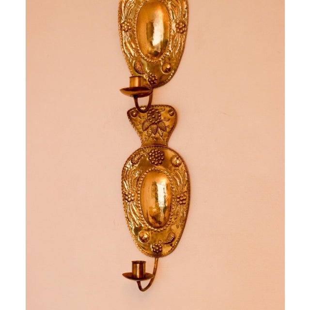Gold Mid-Century Modern Swedish Sconces in Brass, Set of 2 For Sale - Image 8 of 12