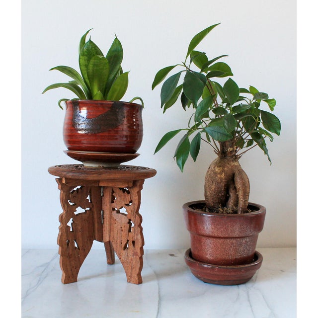 Anglo Indian Carved Wood Plant Stand For Sale In Milwaukee - Image 6 of 10