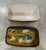 De Sarreguemines Antique French Barbotine Majolica Earthenware Pâté & Game Terrine / Tureen With Geese Pond Tableau For Sale - Image 4 of 9