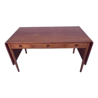 Hans J. Wegner Model 305 Drop-Leaf Desk, Oak & Teak, 1960 For Sale