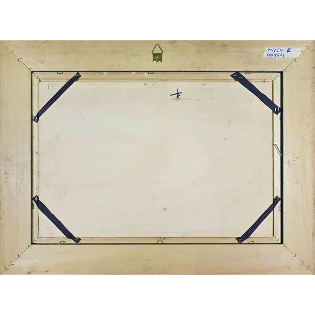 Modern Michelangelo Cupisti, On the Beach in Viareggio, Oil Painting, 1990s For Sale - Image 3 of 4