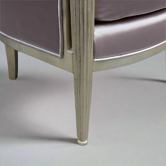 Art Deco 1930s Pair of Art Deco Giltwood Armchairs For Sale - Image 3 of 9