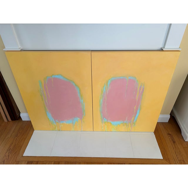 2020s You and Me, Large Acrylic Diptych Contemporary Abstract Painting by Stephen Remick For Sale - Image 5 of 15