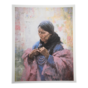 Howard Terpning “Cree Finery” (1990) – Signed & Numbered Limited Edition Lithograph W/ Coa