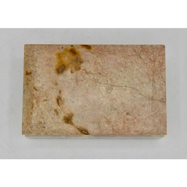 Vintage Organic Modern Stone Box For Sale In Tulsa - Image 6 of 8