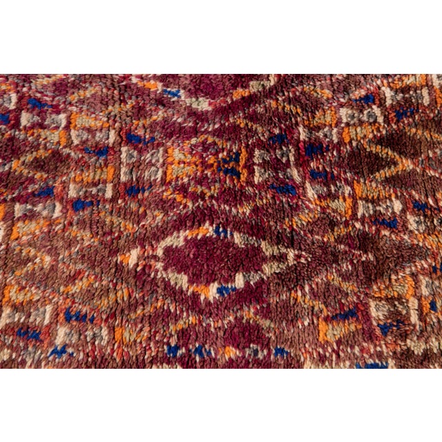 Mid-20th Vintage Purple Geometric Moroccan Rug For Sale In New York - Image 6 of 13