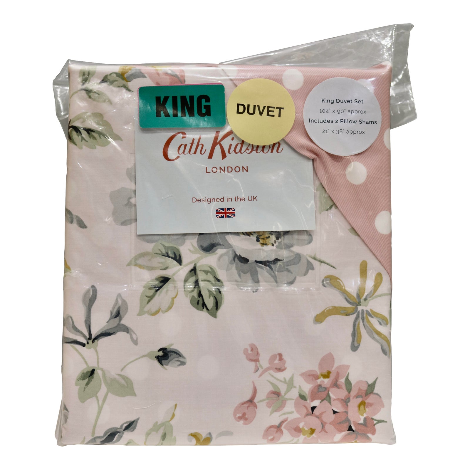 Early 21st Century Cath Kidston King Duvet Set With 2 Pillow Shams