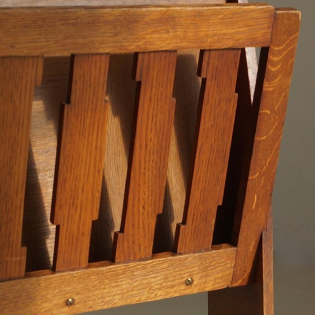 Dutch Art Deco Amsterdam School Magazine Rack, 1920s For Sale - Image 9 of 16