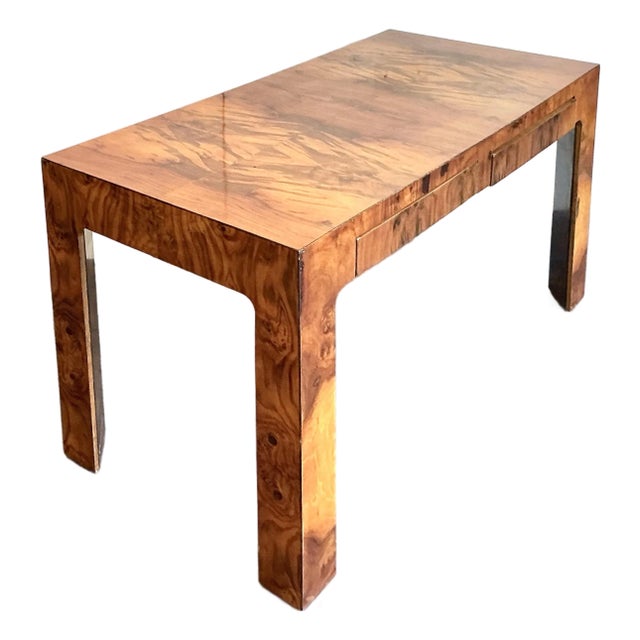 Vintage Burl Wood Writing Desk For Sale