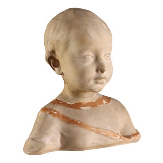 Ceramic Half-Bust of Child For Sale