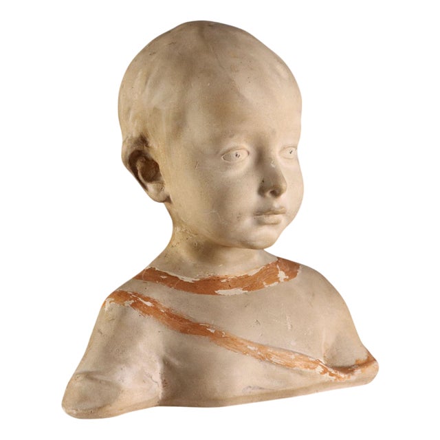 Ceramic Half-Bust of Child For Sale