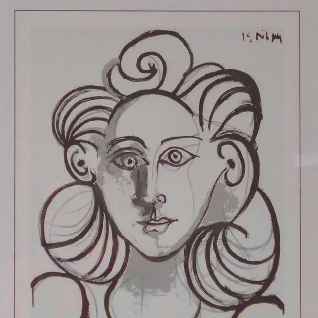Illustration Pablo Picasso "Portrait De Femme" Lithograph For Sale - Image 3 of 6