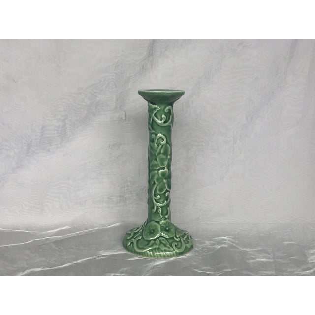Bordallo Pinheiro Portuguese Pottery Candle Holder Chairish