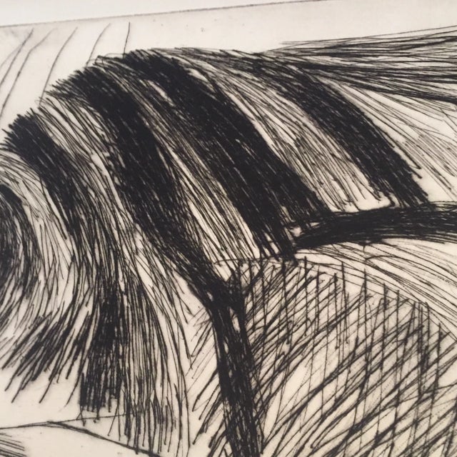 "Waves" Original Dry Point Etching For Sale - Image 4 of 6