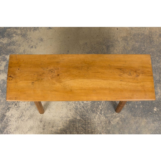 French Brutalist Butcher Block Fruitwood Kitchen Island Table For Sale - Image 4 of 16