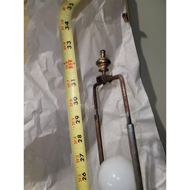 Transparent Mid 20th Century Hollywood Regency Crystal Glass Stick Lamp For Sale - Image 8 of 9