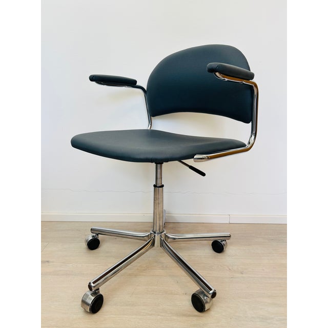 Vintage Sophisticated Blue Desk Chair by Kovona, 1970s For Sale - Image 11 of 11