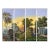Panoramic Mural Forest Hand Painted Wallpaper on Scenic Paper Panel - 4 Panels For Sale