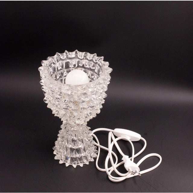 1940s Rostrato Murano Glass Vase Table Lamp for Barovier & Toso, 1940s For Sale - Image 5 of 11