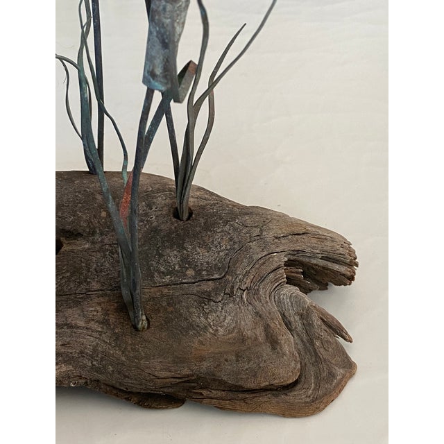 Curtis Jere Style Coastal Cattails and Driftwood Brutalist Sculpture For Sale In San Diego - Image 6 of 9