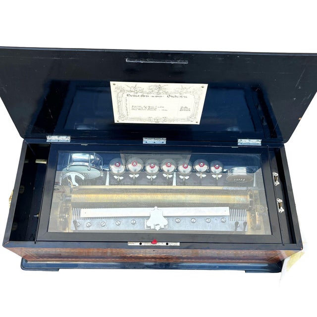 Victorian Restored 19th Century French "Douze Airs Orchestre" 3' Foot Music Box by l'Epee For Sale - Image 3 of 15