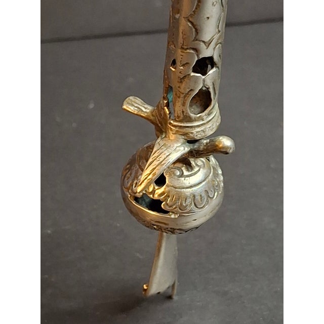 Silver Large Antique Vintage Russian 84 Silver Torah Pointer Yad 13.75" Composite 121g For Sale - Image 8 of 18