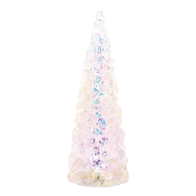 Iridescent LED Pine Tree 13.5"H For Sale