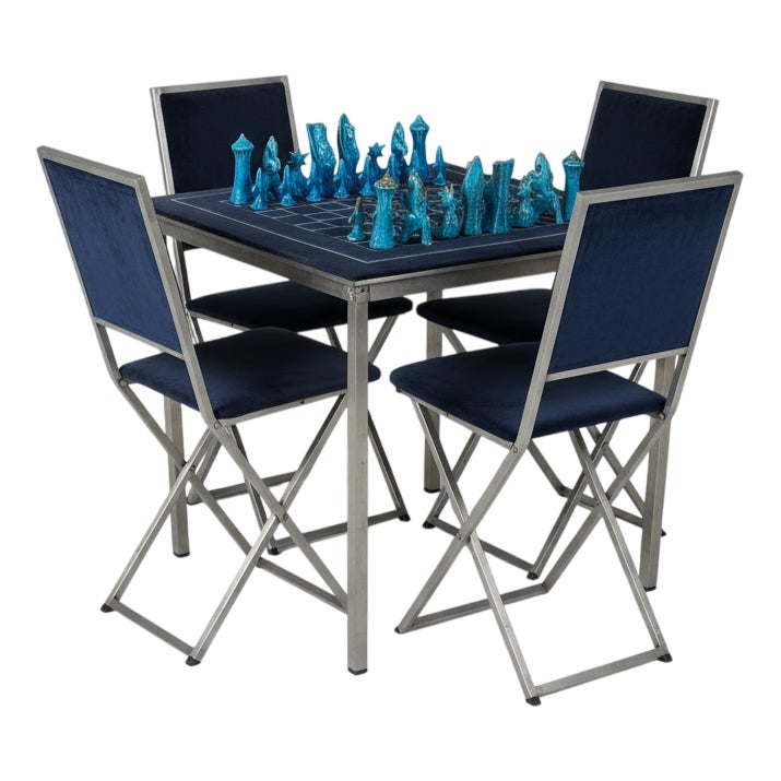 Vintage Game Table and Chairs from Christian Dior, 1975, Set of 5 ...