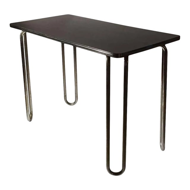 Deco Tubular Console Table or Small Desk by Royal Chrome For Sale