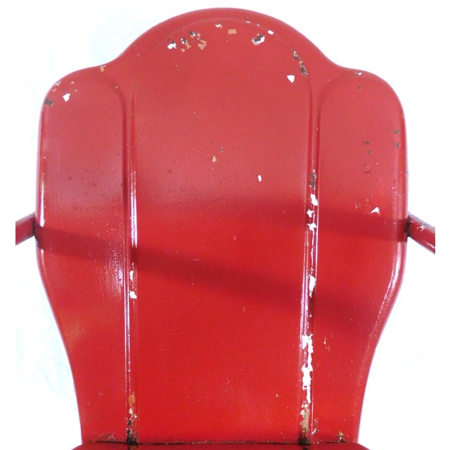 Vintage Steel Cantilever/Springer/Bouncer Patio Chairs - 2 Different For Sale - Image 12 of 17