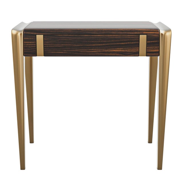 Art Deco "Micra" Credenza & Console With Bronze For Sale - Image 3 of 6