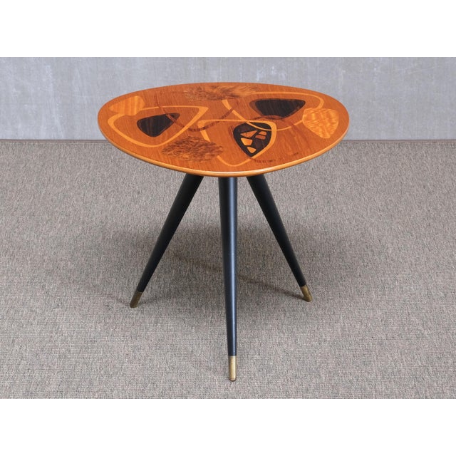 Swedish Modern Intarsia Side Table from H. Sundling Ab, Sweden, 1950s For Sale - Image 6 of 10