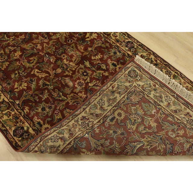 Agra Runner 4’1” X 11’11” Red Wool Traditional Hand-Knotted Oriental Rug For Sale - Image 12 of 13