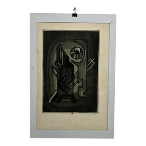 Maria Teresa Vieyra Rincon Original Abstract Art Paper Engraving 6/25 Pez Fish